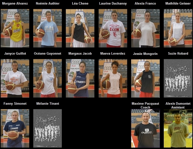 Le roster cadettes de l'ESC, selon le www.elanchalonasso.com