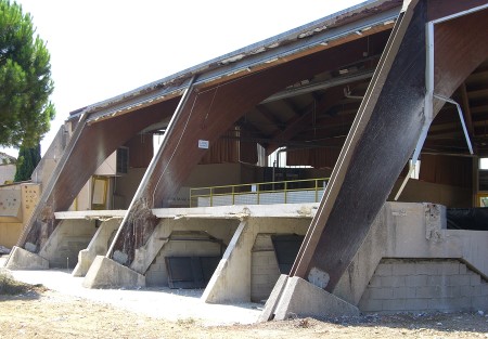 Les derniers gros travaux d'aménagement du Palais des Sports pendant l'été 2006