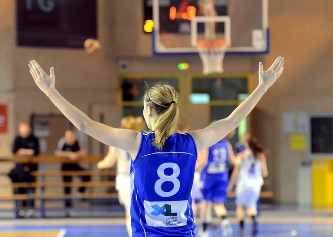 Julia BORDE le sait bien: c'est gagné pour Basket Landes!