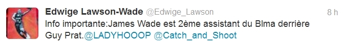 Le tweet d'Edwige LAWSON qui remet les pendules à l'heure: la nouvelle communication du BLMA
