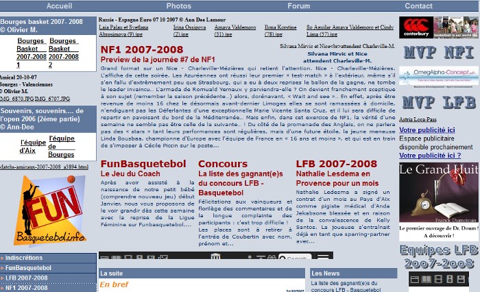 Une des unes de basquetebol.org